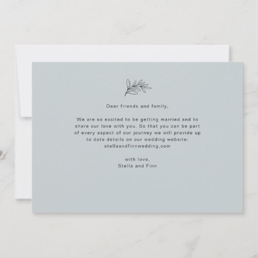 Elegantes, modernes Script-Foto Hochzeit Save The Date (Rückseite)