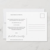 Elegantes, modernes Script-Foto Hochzeit Save The Date (Rückseite)