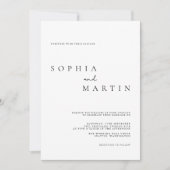 Elegantes Modernes Script Foto Klassische Hochzeit Einladung (Vorderseite)