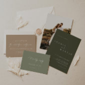 Elegantes Modernes Script Foto Klassische Hochzeit Einladung