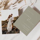 Elegantes Modernes Script Foto Klassische Hochzeit Einladung