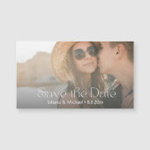 elegantes, modernes Script-Foto speichert den Datu Magnetkarte (Vorderseite)