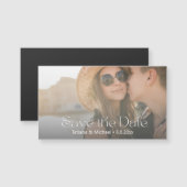 elegantes, modernes Script-Foto speichert den Datu Magnetkarte (Vorne/Hinten)