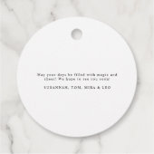 Elegantes, modernes Script Geschenkanhänger (Rückseite)