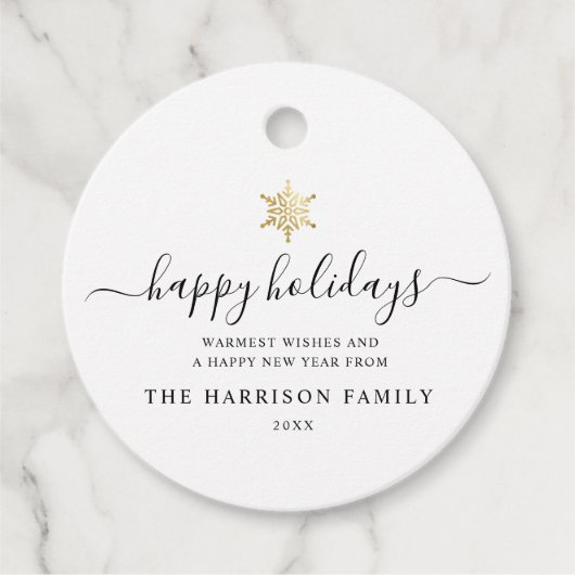 Elegantes, modernes Script Geschenkanhänger (Vorderseite)