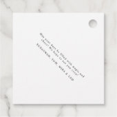 Elegantes, modernes Script Geschenkanhänger (Rückseite)