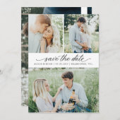 Elegantes, modernes Script-Kalligrafie-Foto Save The Date (Vorne/Hinten)