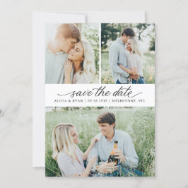 Elegantes, modernes Script-Kalligrafie-Foto Save The Date