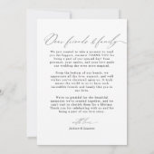 Elegantes, modernes Script Typografy Foto Wedding Dankeskarte (Rückseite)