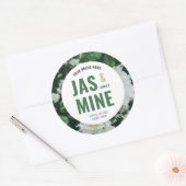 Elegantes, modernes Scrub Soap Lotion Label mit Fo Runder Aufkleber (Umschlag)