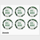 Elegantes, modernes Scrub Soap Lotion Label mit Fo Runder Aufkleber (Blatt)