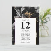 Elegantes, modernes Seating-Diagramm für die Tisch Einladung (Stehend Vorderseite)