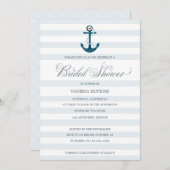 Elegantes modernes Seeanker-Brautparty Einladung (Vorne/Hinten)