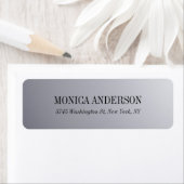 Elegantes, modernes Silver Gray Rücksendelabel (Insitu)