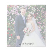 Elegantes, modernes Skript, benutzerdefiniertes Fo Notizblock (Vorderseite)