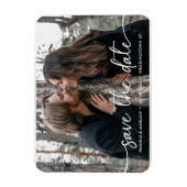 Elegantes, modernes Skript-Foto speichern Sie das  Magnet (Vertikal)