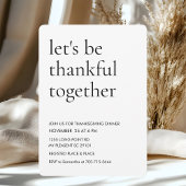 Elegantes modernes Skript "Lasst uns gemeinsam dan Einladung