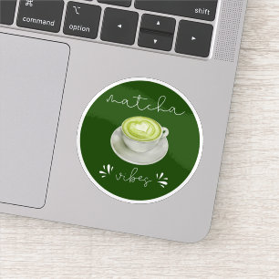 Elegantes modernes Skript Matcha Vibes Aufkleber