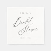 Elegantes, modernes Skript-minimales Brautparty Serviette (Vorderseite)