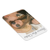 elegantes modernes Skript minimales Foto Save the  Magnet (Rechte Seite)