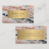 Elegantes, modernes Stone Marble Gold Visitenkarte (Vorne/Hinten)