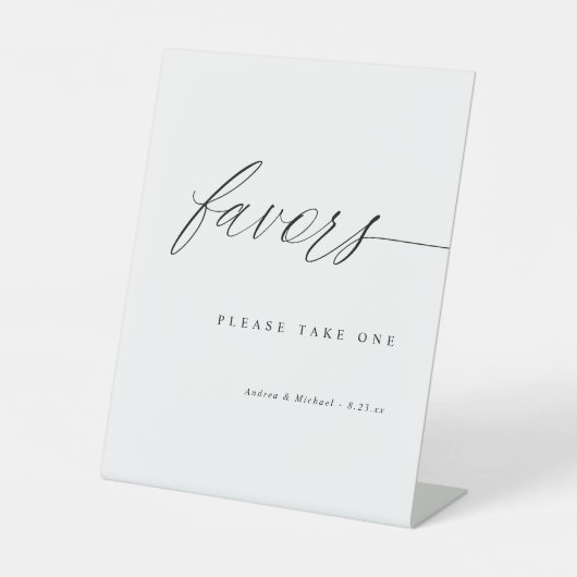 Elegantes, modernes Tafelzeichen für einfache Gast Sockelschild (Vorderseite)