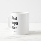 Elegantes, modernes Template Bestes Papa Ever Scri Kaffeetasse (Vorderseite Links)