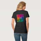 Elegantes, modernes Template-Business-Logo Schwarz T-Shirt (Rückseite Vollansicht)