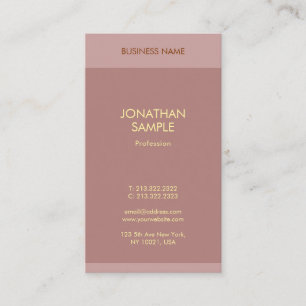 Elegantes, modernes Template für den Goldtext Visitenkarte