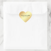 Elegantes modernes Template trendy Black and Gold Herz-Aufkleber (Tasche)