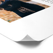 Elegantes, modernes Tischkronen-Foto für Hochzeite Poster (Ecke)