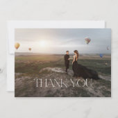 Elegantes modernes Typografie-Foto Dankeskarte (Vorderseite)