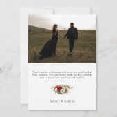 Elegantes modernes Typografie-Foto Dankeskarte (Rückseite)