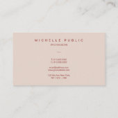 Elegantes modernes Typografie-Script Monogram Visitenkarte (Rückseite)