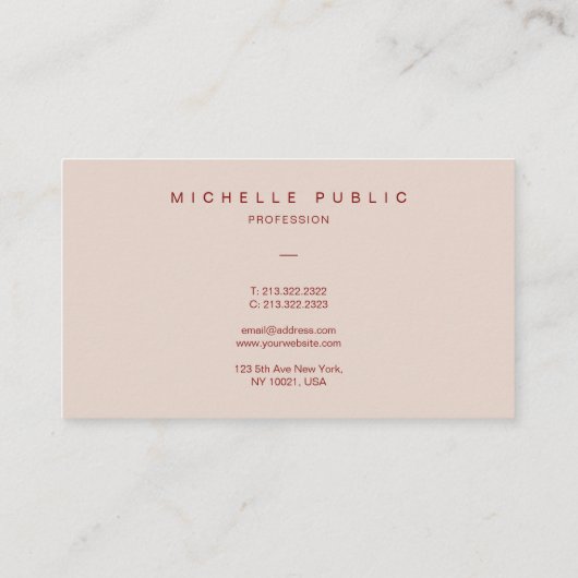 Elegantes modernes Typografie-Script Monogram Visitenkarte (Rückseite)