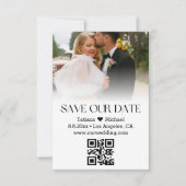 elegantes modernes typografisches qr verblassenes  save the date (Vorderseite)