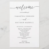 Elegantes modernes und einfaches Hochzeitsprogramm (Vorderseite)