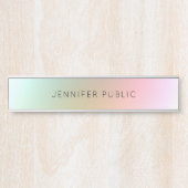 Elegantes, modernes und farbenfrohes Template Einf Türschild (Vorderseite )