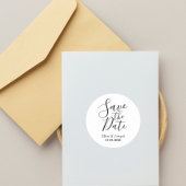 Elegantes, modernes und individuelles Hochzeitssze Runder Aufkleber