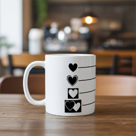 Elegantes, modernes und Niedliches Herz Kaffeetasse
