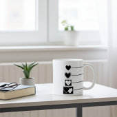 Elegantes, modernes und Niedliches Herz Kaffeetasse