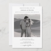 Elegantes modernes und preiswertes Hochzeitsfest-F Einladung (Vorderseite)