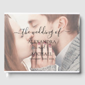 Elegantes, modernes und transparentes Foto Hochzei Gästebuch (Vorderseite)