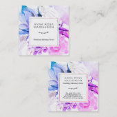 *~* elegantes modernes vibrierendes mit quadratische visitenkarte (Vorne/Hinten)