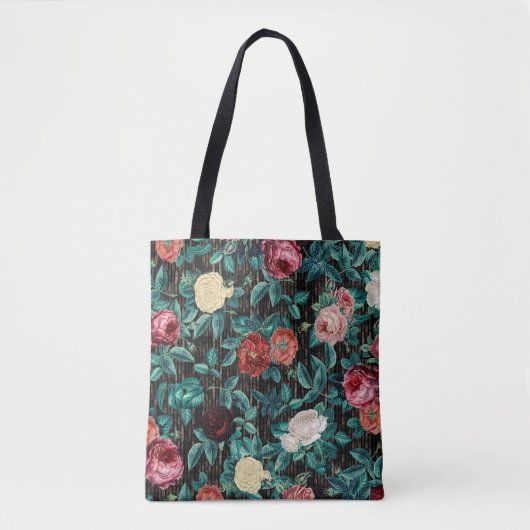 Elegantes modernes Vintages Blumenmuster Tasche (Vorderseite)
