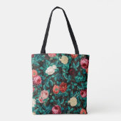 Elegantes modernes Vintages Blumenmuster Tasche (Rückseite)