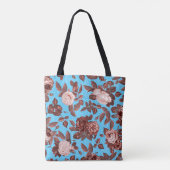 Elegantes modernes Vintages Blumenmuster Tasche (Rückseite)