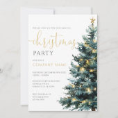 Elegantes modernes Weihnachtsbaum Corporate Party Einladung (Vorderseite)