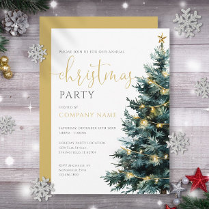 Elegantes modernes Weihnachtsbaum Corporate Party Einladung