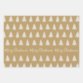 Elegantes, modernes Weihnachtsbaum silberrot Geschenkpapier Set (Vorderseite 2)